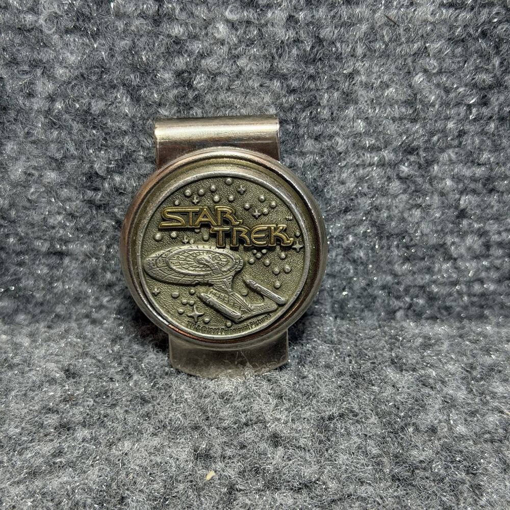 Vintage (1997) Star Trek Paramount Pictures Promo Money Clip - RARE - 2” Round